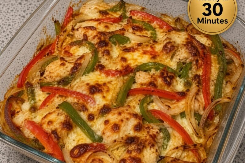 Cheesy Chicken Fajita Bake