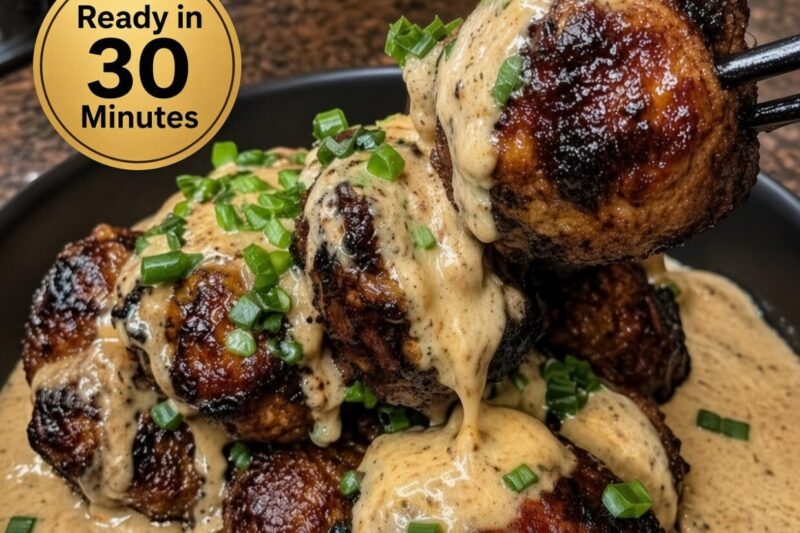 High-Protein Creamy Swedish Meatballs