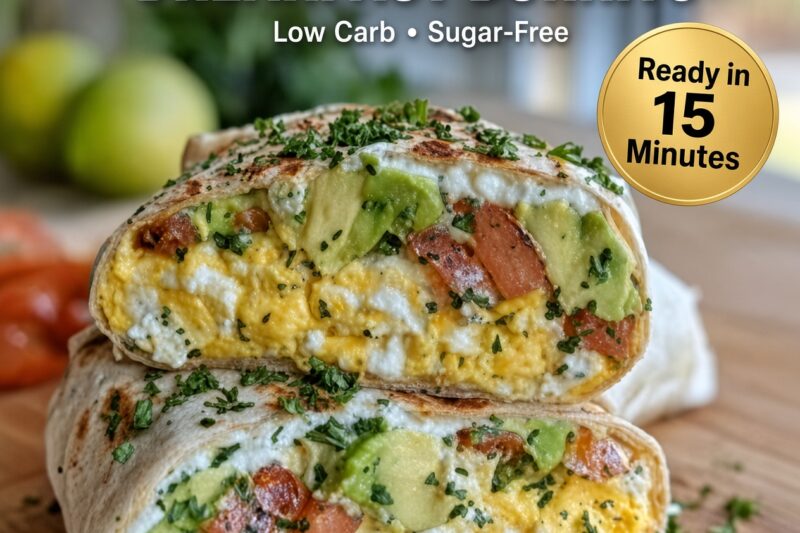 Loaded Avocado & Egg Breakfast Burrito